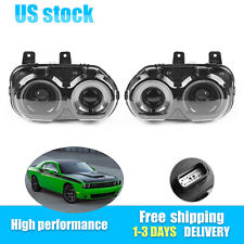 LH & RH Headlights Halogen Head Lamps Projector For 15-23 Dodge Challenger Rt Gt picture