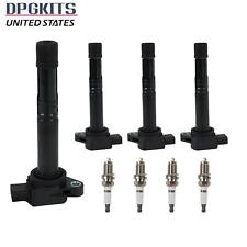 4Pcs Ignition Coils + Spark Plugs For Honda Accord Element CR-V 2.4L l4 UF311 picture