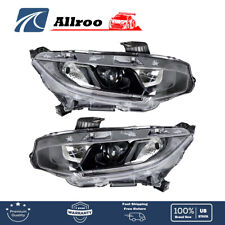 For 2016-2021 Honda Civic Headlight Assembly Halogen Headlamps Left+Right Side picture