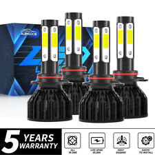 4X 4-Sides 9006 9005 LED High Low Beam Headlight Bulbs Combo 6000K Bright White picture