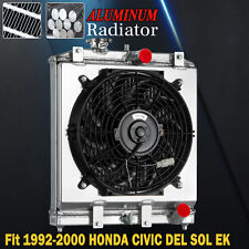 Fit 1992-2000 HONDA CIVIC DEL SOL EK/ INTEGRA DB DC Aluminum RADIATOR+SHROUD FAN picture