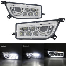 Pair Silver LED Headlights for Polaris General RZR 900 1000 XP Turbo 2014-2016 picture