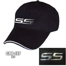 Chevrolet SS Hat / Cap - Black W/ Chrome Liquid Metal Super Sport Emblem / Logo picture