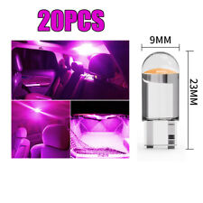 20X LED Bulbs T10 194 168 Car Trunk Interior Map License Plate Light Pink Purple picture
