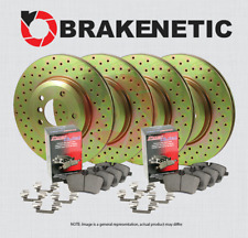 [F&R] BRAKENETIC SPORT DRILLED Brake Rotors +POSI QUIET CERAMIC Pads BSK92263 picture