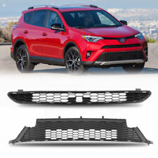 2PCS For 2016-2018 Toyota RAV4 SE Honeycomb Front Bumper Center+Lower Grille picture