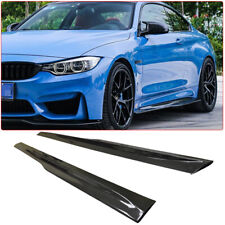 For 2014+ BMW F82 F83 M4 PSM Style Coupe Carbon Fiber Side Skirt Extension Lip picture