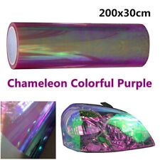 200x30cm Chameleon Colorful Purple Car Headlight Tail/Fog Light Vinyl Tint Film picture