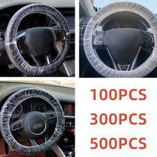 Universal Disposable Plastic Car Steering Wheel Cover Elastic Protective Covers picture