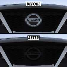 FOR 19-22 Nissan Maxima Front Emblem SMOKE Precut Vinyl Tint Overlay picture