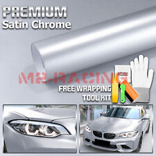Premium Satin Chrome Matte Metallic Vinyl Wrap Sticker Sheet Film Bubble Free picture