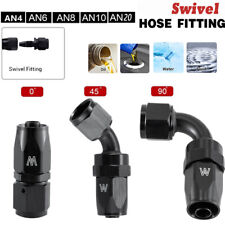 4AN 6AN 8AN 10AN 20AN STRAIGHT 45 90 120 DEGREE OIL FUEL SWIVEL HOSE END FITTING picture