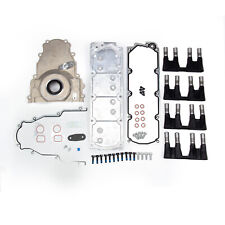 New For 08-13 GM Chevy LS 5.3L 6.0L 6.2L Valley Cover + Lifters + Timing Cover picture
