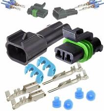 Delphi Weather Pack 2 Pin Sealed Connector Kit 12-14 GA picture