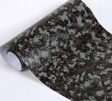 Digital Black Camo Camouflage Flexible Satin Car Vinyl Wrap Decal Sticker HDUS picture
