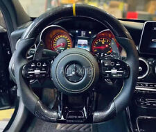 100%AMG Carbon Fiber Flat Custom Steering Wheel for Mercedes-Benz AMG Old to New picture