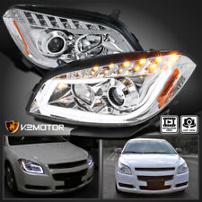 Clear Fits 2008-2012 Chevy Malibu Projector Headlights LED Strip Signal Lamps picture