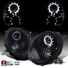 Fit 2007-2013 Mini Cooper R56 Smoke LED Halo Projector Headlights Lamps 07-13 picture