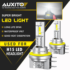AUXITO H15 LED Headlight Bulb Canbus Error Free High Beam DRL 7035 24000LM EXC picture