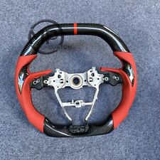 Carbon Fiber Red Leather Sport Steering Wheel Fit 18+ Toyota Camry Corolla RAV4 picture