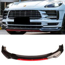 For Porsche Macan Universal Front Bumper Lip Spoiler Splitter Gloss Black Red picture
