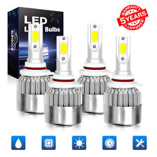 9005 9006 LED Headlights 4X Combo Bulbs 8000K High Low Beam Super White Bright picture