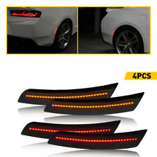 For Chevy Camaro 16-2021 Front Rear LED Bumper Side Marker Light Lamp Smoked HUS picture