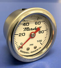 Marshall Gauge 0-100 psi Fuel Pressure Oil Pressure White 1.5