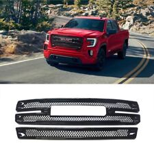 FITS 2019-2022 GMC SIERRA 1500 SLT ABS GRILLE COVERS OVERLAY TRIM GLOSS BLACK picture