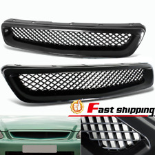 FOR 1996-1998 HONDA CIVIC TYPE-R STYLE ABS BLACK FRONT HOOD BUMPER GRILLE GRILL picture