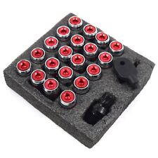 20x Red Lug Nuts Concealed Acorn Racing M12X1.25 Cold Forged Steel Light Weight picture