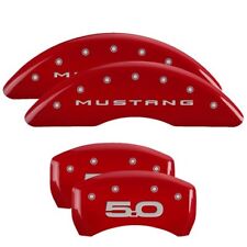 MGP Caliper Covers Set of 4 Red finish Silver Mustang / 5.0 (2015) picture