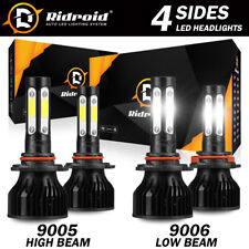 4x 9005 9006 LED Combo Headlight Bulbs 4SIDE High Low Beam Kit Xenon Super White picture