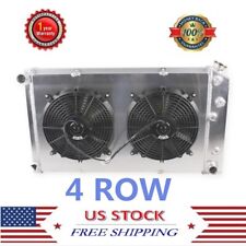 4 Rows Radiator& 2*Fan Shroud For Chevy 70-77 Monte Carlo/71-79 Caprice Impala picture
