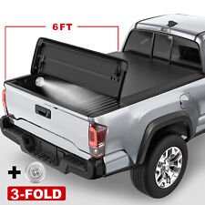 Tri-Fold 6FT Soft Truck Bed Tonneau Cover For 2005-2015 Toyota Tacoma Fleetside picture
