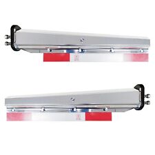 Chrome Straight Spring Loaded Mud Flap Hanger for Semi Truck,1.125''&2.5'' ,Pair picture