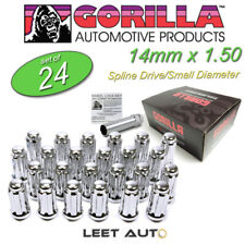 (24)Gorilla Spline Drive Lug Nuts, 14x1.50, Chrome, Duplex Length, K6TS-14150GR picture