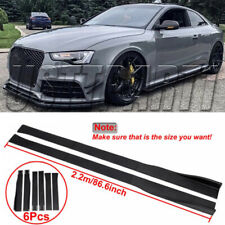 86.6'' Gloss Black Side Skirts Extension For Audi A3 S3 A4 S4 A5 S5 RS5 A7 A8 UP picture