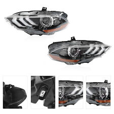 LED DRL Projector Headlights Headlamp For 2018 2019 2020 2021 Ford Mustang Pair picture