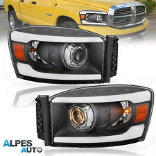 2PCS Black Projector Headlights Headlamps For 2006-2008 Dodge Ram 1500 2500 3500 picture