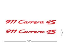 Fit Porsche 911 Carrera 4S, Glossy Red, High-Quality 3M Vinyl - 2x door decals picture