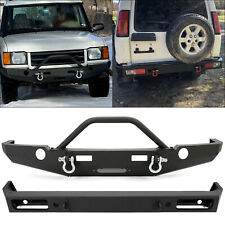 KUAFU Front/Rear Bumper with D-Rings+Openings For 99-04 Land Rover Discovery picture