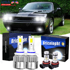 For Dodge Challenger 2015-2019 2020 6000K White LED Headlight + Fog Lights Bulbs picture