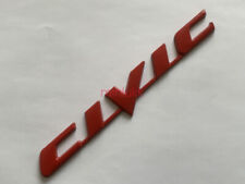 Red Civic Emblem Badge Decal Sticker Trunk Honda JDM Tuner 06-15 8th 9th Gen picture
