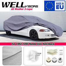 WELLvisors Water Resistant Car Cover 3-6898015HB For 92-95 Honda Civic Hatchback picture