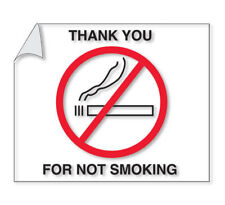 No Smoking Reminder - Clear Static Cling Stickers - Red (100 Per Pack) picture