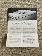 1956 Predictor Concept Car Leaflet by Packard Div of Studebaker picture