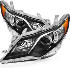 Headlights Assembly For 2012-2014 Toyota Camry Black Front Left+Right Headlamps picture