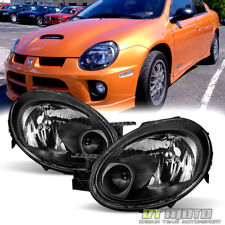 Black 2003 2004 2005 Dodge Neon Headlights Headlamp Replacement Left+Right 03-05 picture