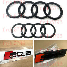 Genuine Style Gloss Black SQ5 Front Rear Emblem Badge Full set for Audi Q5 SQ5 picture